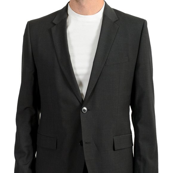 Hugo Boss Men's "AerinS" Gray 100% Wool Two Button Blazer US 44R IT 54R - Picture 1 of 8